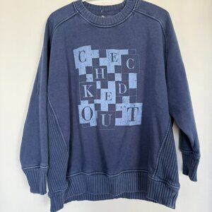 $70 Retail – Aerie “Check It Out” Graphic Crewneck Sweatshirt Size S